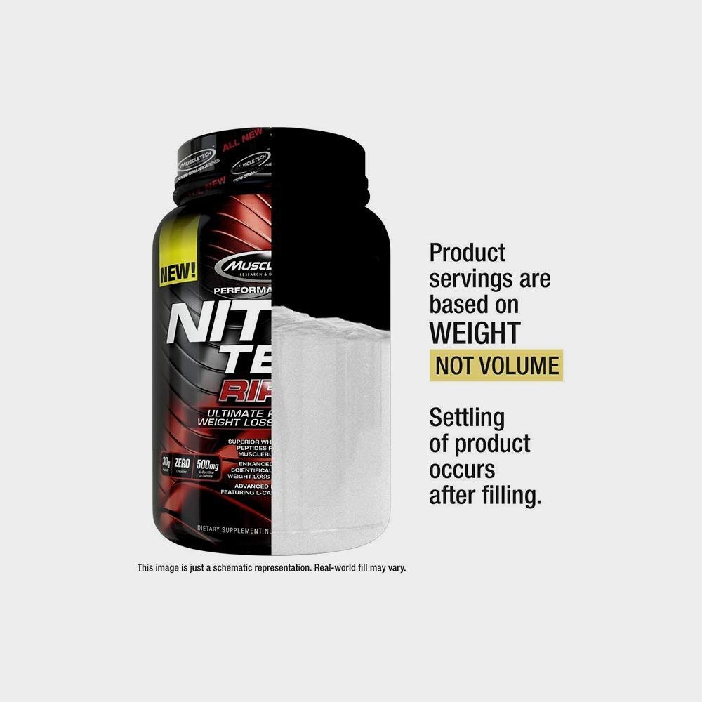 Nitro Tech, Ripped, Ultimate Protein Weight Loss Formula, Chocolate Fudge Brownie Imagen 4