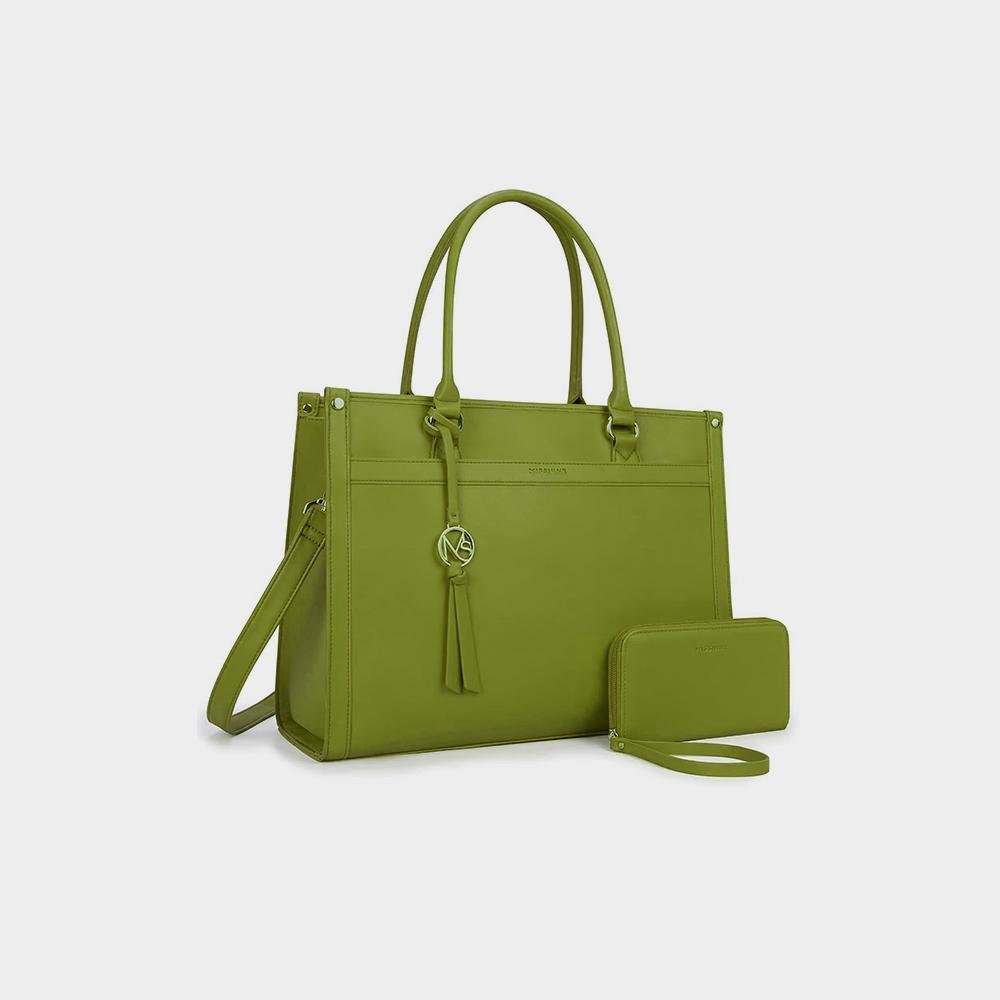 Missnine Laptop Tote Bag Canvas Laptop Bag 15 6 inch Work Shoulder Bags Casual Briefcase Handbag Imagen 3