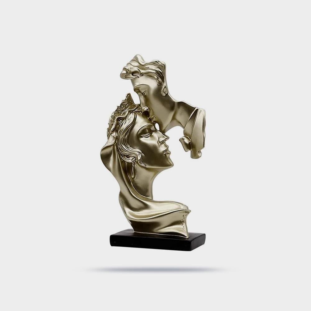 Couple Figurines Statue Romantic Carved Crafts Ornament Kissing Lover Resin Sculpture Modern Art Imagen 4