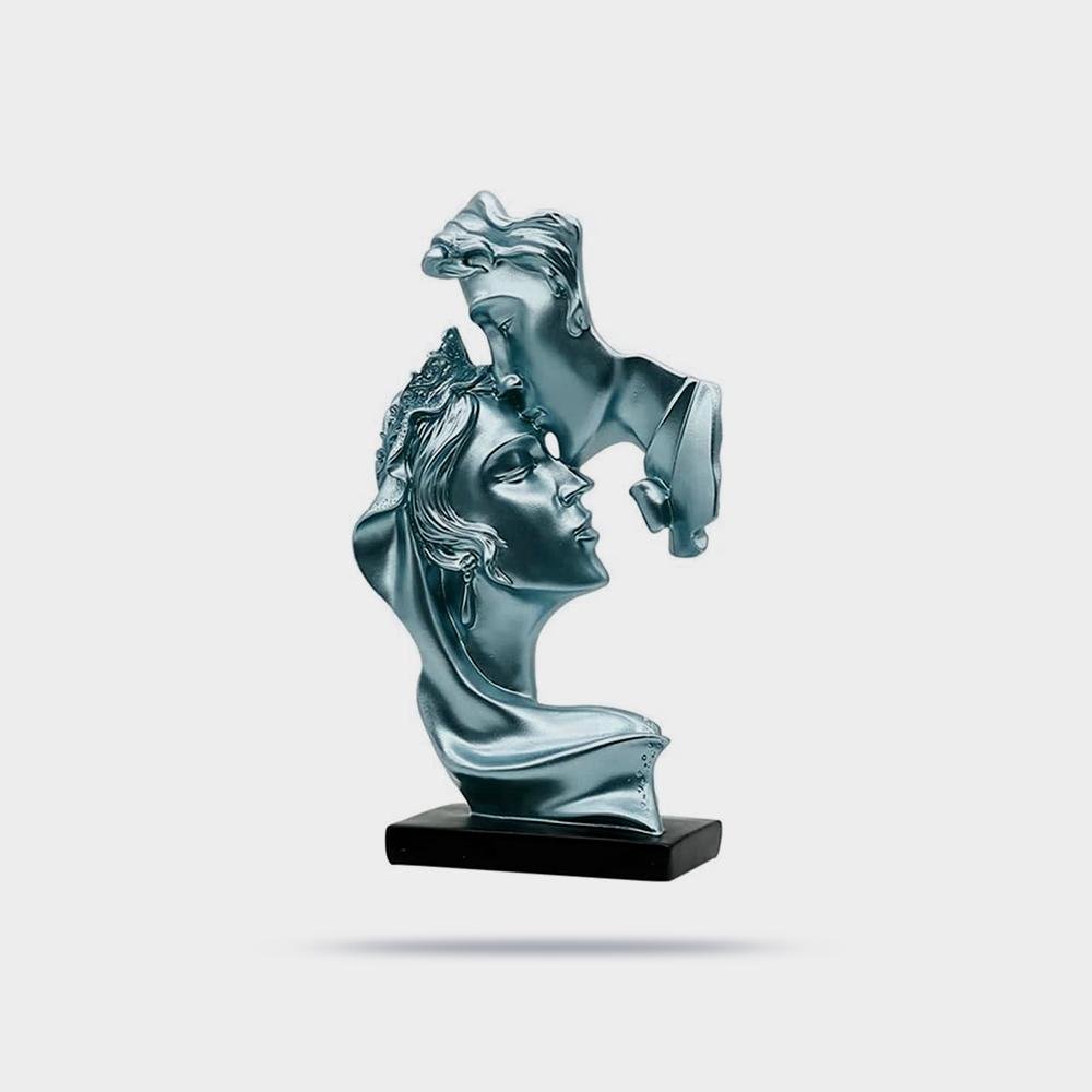 Couple Figurines Statue Romantic Carved Crafts Ornament Kissing Lover Resin Sculpture Modern Art Imagen 3